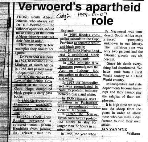 Die waarheid oor dr. Verwoerd