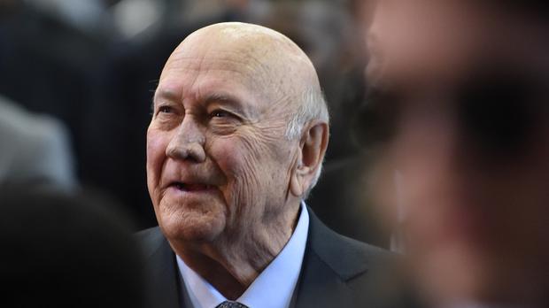 FW de Klerk 82 en siek