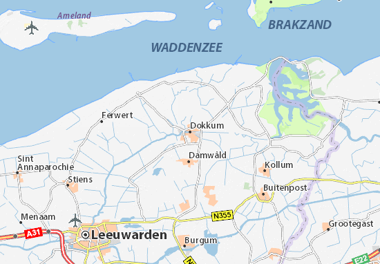 kaart van Dokkum