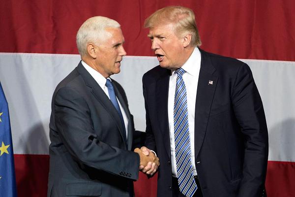 Trump en Mike Pence
