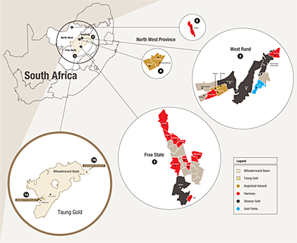 Taung Goud in Suid Afrika